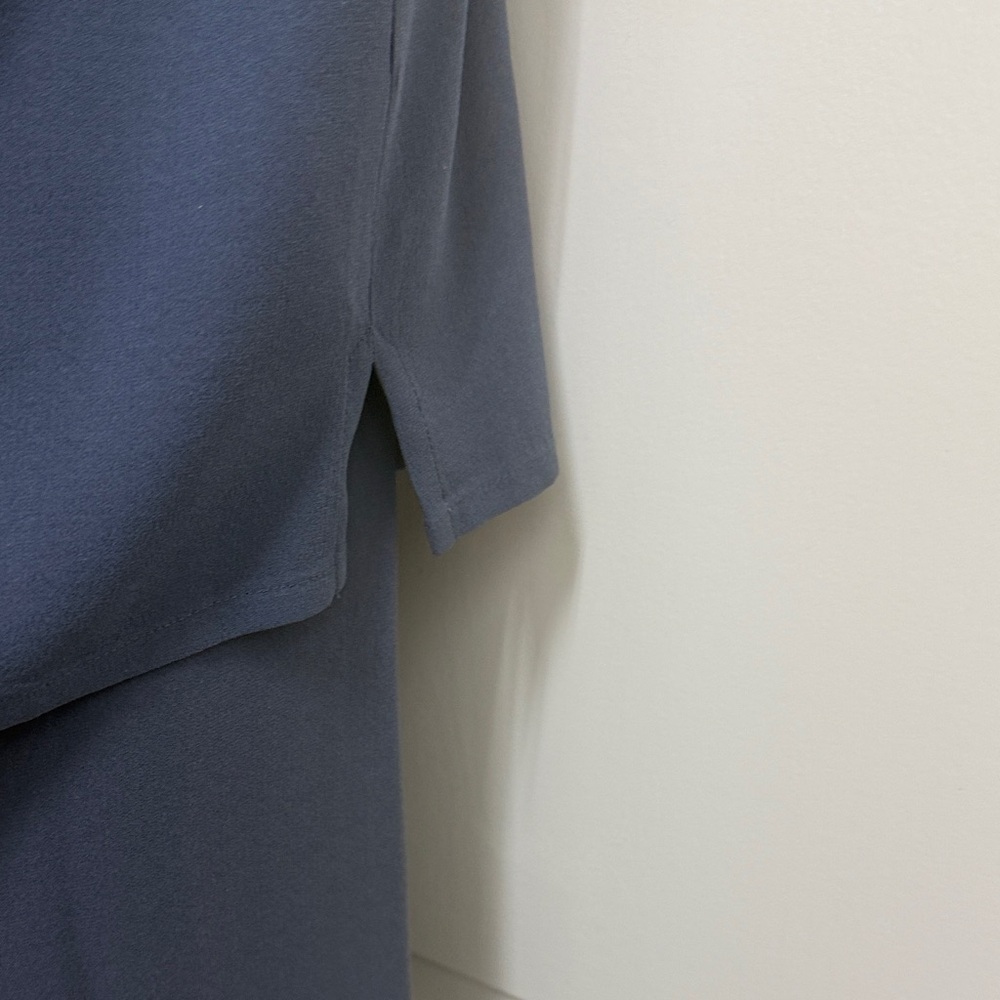 Eileen Fisher Elegant BlueGray Women's Skirt Set - Picture 3 of 16